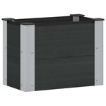 vidaXL Jardinière surélevée Noir 50 x 30 x 36 cm