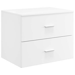 vidaXL Meuble de Salle de Bain Suspendu Blanc 62 5 x 44 5 x 50 cm