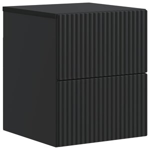 vidaXL Cabinet de chevet mural avec tiroir Noir 33 x 34 5 x 40 cm