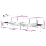 vidaXL Bancs de jardin avec coussins gris foncé lot de 2 Bois d'acacia