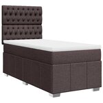 vidaXL Sommier à lattes de lit avec matelas Marron foncé 90x200 cm