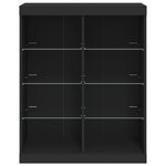 vidaXL Buffet avec lumières LED noir 81x37x100 cm