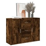 vidaXL Buffet chêne fumé 90 5x29 5x65 cm bois d'ingénierie