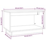 vidaXL Meuble TV Marron miel 60x35x35 cm Bois de pin massif