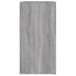 vidaXL Meuble à chaussures Sonoma gris 60x35x70 cm Bois d'ingénierie
