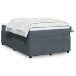 vidaXL Sommier à lattes de lit et matelas Gris foncé 120x200cm Velours