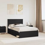 vidaXL Cadre de lit Noir 120 x 200 cm Bois de pin massif