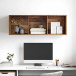 vidaXL Meuble TV mural Bois ancien 37 x 37 x 107 cm Bois d'ingénierie