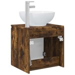 vidaXL Vanité de lavabo mural Chêne fumé 49 5 x 44 5 x 65 cm