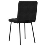 vidaXL Chaises à manger lot de 4 Noir Velours