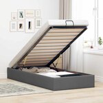 vidaXL Cadre de lit ottoman sans matelas gris foncé 80x200 cm tissu