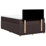vidaXL Sommier à lattes de lit et matelas marron foncé 120x190cm tissu