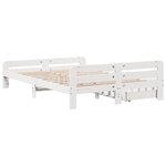 vidaXL Cadre de lit sans matelas blanc 140x200 cm bois de pin massif