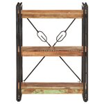 vidaXL Bibliothèque à 3 niveaux 60x30x80cm Bois de récupération massif