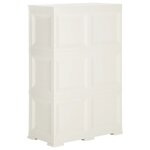 vidaXL Armoire plastique 79x43x125 cm design de bois blanc angora