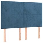 vidaXL Sommier à lattes de lit et matelas Bleu foncé 140x200cm Velours