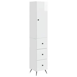 vidaXL Ensemble de Meubles 2 Pièces Blanc brillant 34 5 x 34 5 x 90 cm