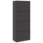 vidaXL Armoire de rangement 2 Pièces Noir 80 x 40 x 200 cm Acier