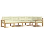 vidaXL Ensemble de canapés d'extérieur 4 pc Blanc et crème Polyester