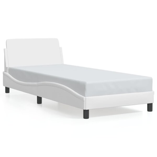 vidaXL Cadre de lit sans matelas blanc 90x200 cm similicuir