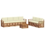 vidaXL Ensembles de canapés avec coussin 8 Pièces Naturel et Crème