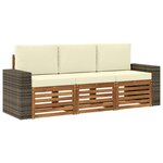 vidaXL Ensembles de canapés 3 pc Bois d'Acacia Massif