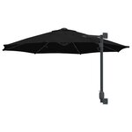 vidaXL Parasol de jardin Noir et Noir 248 x 248 x 148 cm