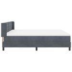 vidaXL Lit à ressorts avec matelas Gris foncé 200 x 180 cm Polyester