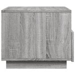 vidaXL Table basse avec lumières LED sonoma gris 50x49x40 cm