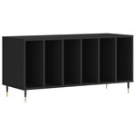 vidaXL Armoire à disques noir 100x38x48 cm bois d'ingénierie
