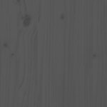 Vidaxl cadre de lit gris bois massif 75x190 cm petit simple