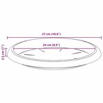vidaXL Plateau à fleurs rond 24 Pièces Rouge brique Ø 27 x 2 5 cm