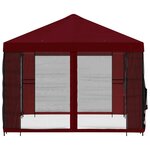 vidaXL Abri de jardin avec parois 4 × 3 m Bordeaux Polyester et Acier