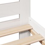 vidaXL Cadre de lit sans matelas blanc 140x190 cm bois de pin massif