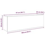 vidaXL Armoire murale de bain vieux bois 100x25x30cm bois d'ingénierie