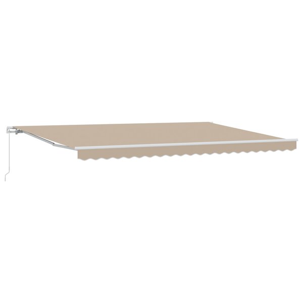 vidaXL Auvent Rétractable Manuel Beige 500x350 cm
