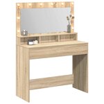 vidaXL Table de Toilette avec étagère Chêne Sonoma 100 x 41 x 135 cm