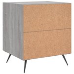 vidaXL Tables de chevet 2 Pièces sonoma gris 40x35x47 5 cm