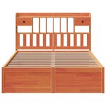 vidaXL Cadre de lit sans matelas cire marron 160x200cm bois pin massif