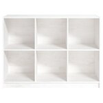 vidaXL Bibliothèque Blanc 104x33x76 cm bois de pin massif