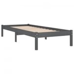 Vidaxl cadre de lit gris bois massif 100x200 cm