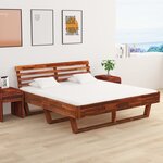 vidaXL Cadre de lit Bois d'acacia massif 180 x 200 cm