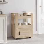 vidaXL Chariot de cuisine Chêne sonoma 60x45x80 cm Bois d'ingénierie