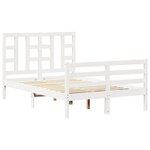 vidaXL Cadre de lit sans matelas blanc bois de pin massif