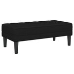 vidaXL Ensemble de Canapés avec coussin 2 Pièces Noir Polyester