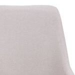 vidaXL Chaise pivotante de salle à manger Crème Tissu