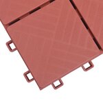 vidaXL Carreaux de terrasse 10 Pièces Rouge 30 5x30 5 cm Plastique
