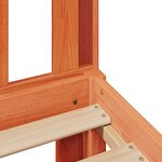 vidaXL Lit bibliothèque sans matelas cire marron 150x200 cm pin massif