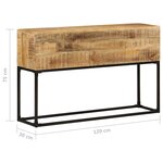 vidaXL Table console 120x30x75 cm Bois de manguier brut