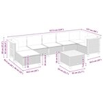 vidaXL Salon de jardin avec coussins 8 Pièces beige résine tressée